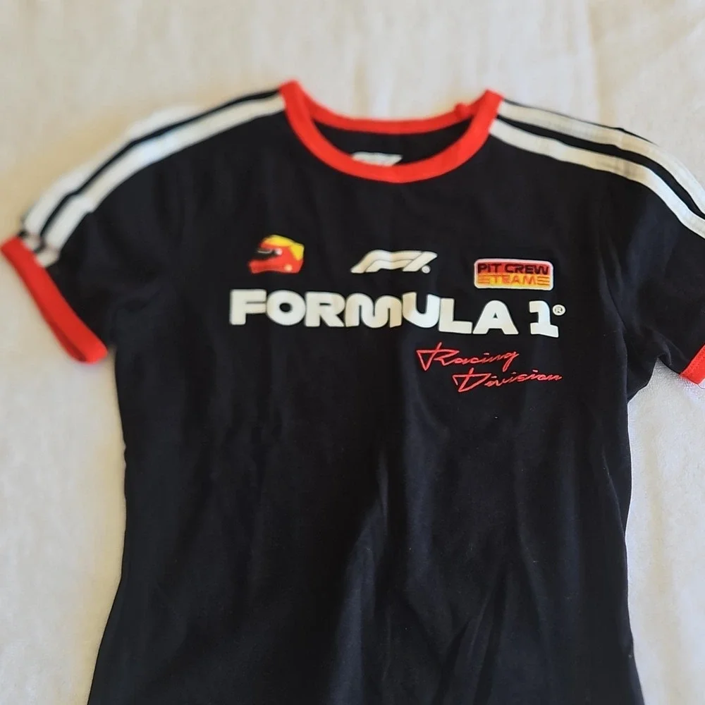 Hybrid Apparel Formula 1‎ Racing Division Pit Crew Shirt XXS Black Red White